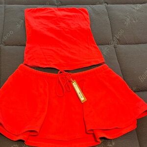 Skims Red Tube Top and Skirt Set ♥️♥️ (RARE)